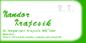 nandor krajcsik business card